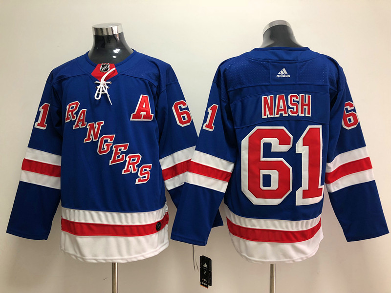 Men's New York Rangers Rick Nash #61 Blue Jersey